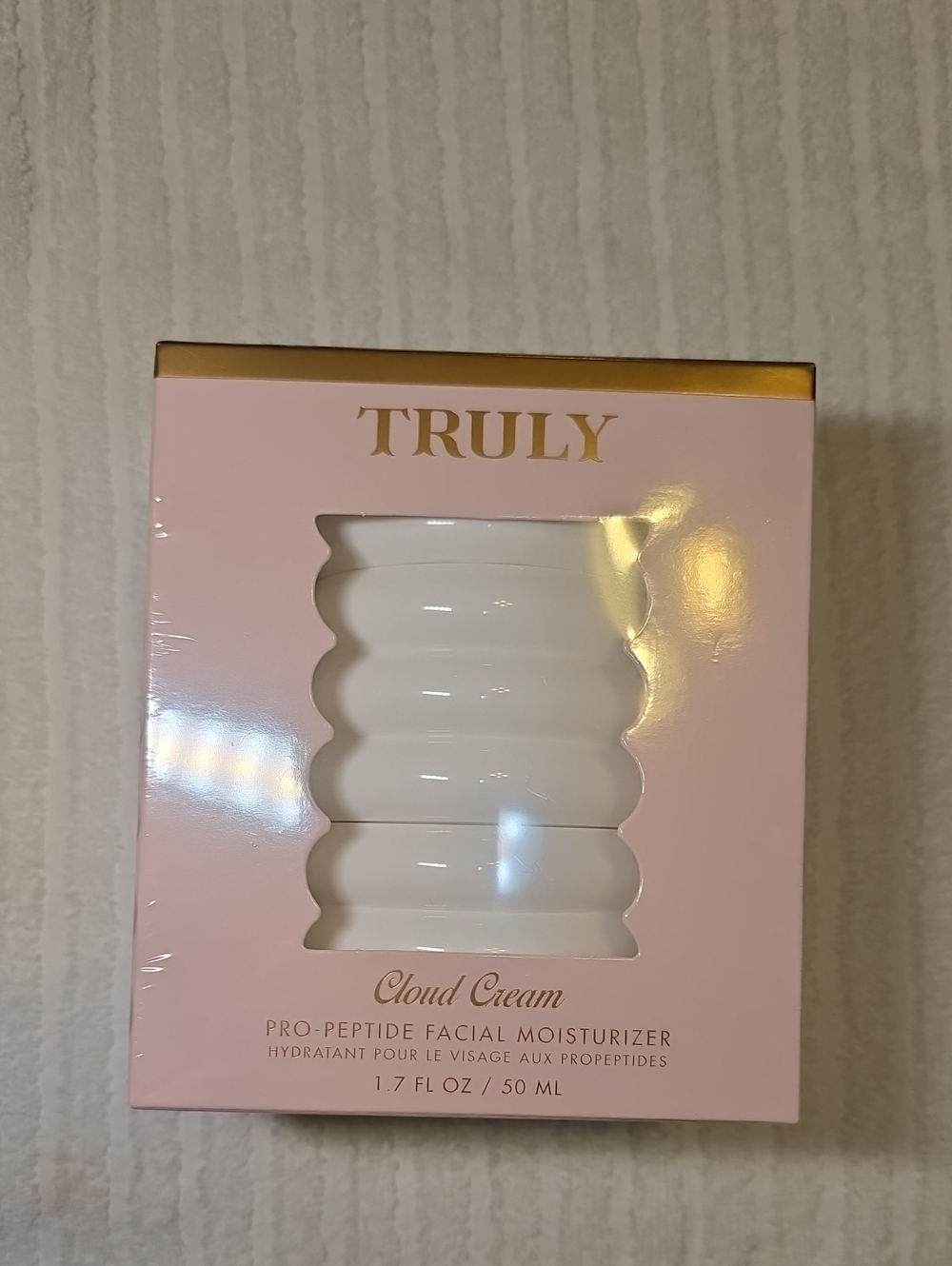 TRULY Cloud Cream Pro-Peptide Facial Moisturizer - Pink & Gold Accents